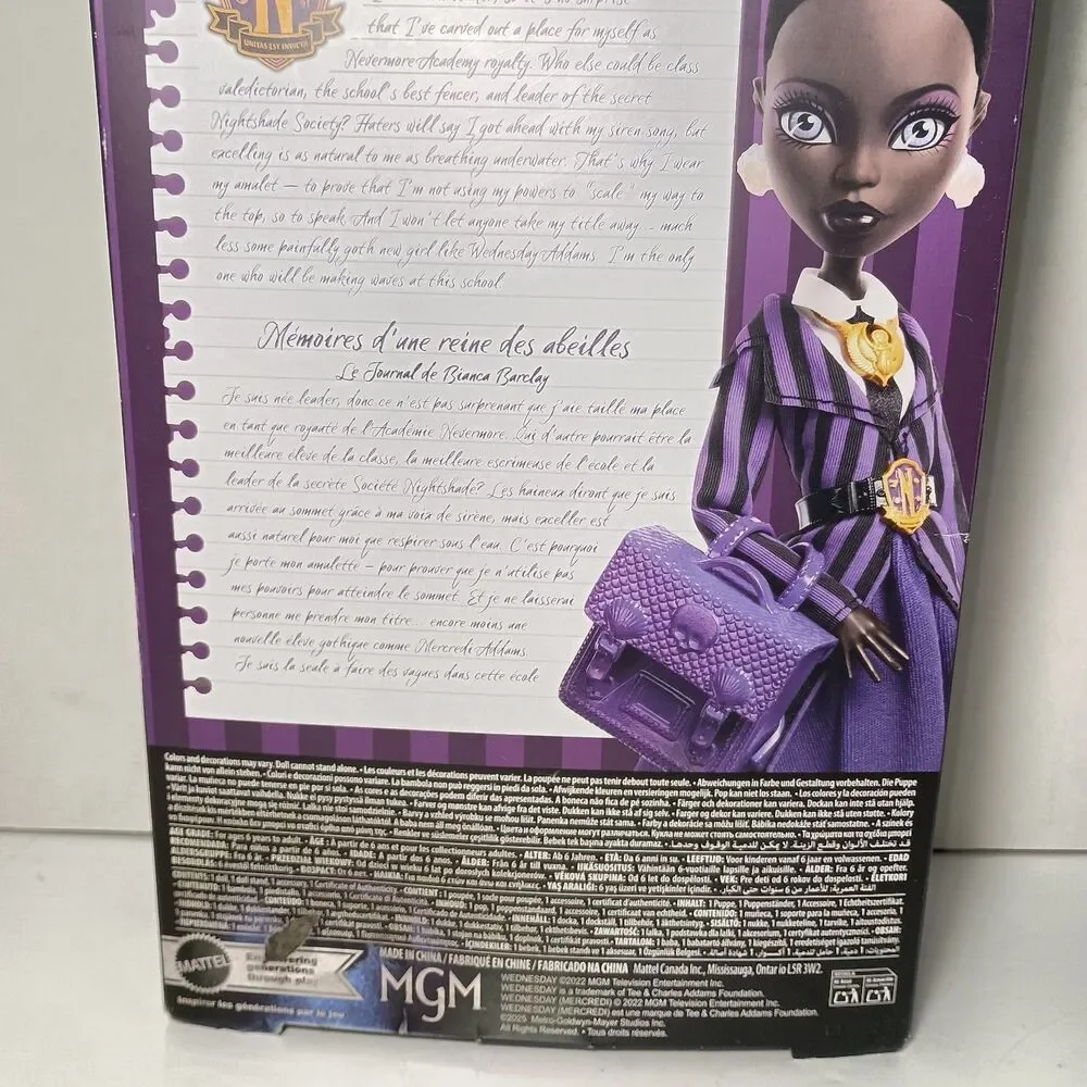 NIB Monster High x Wednesday Doll and Accessories Bianca Barclay Collectible